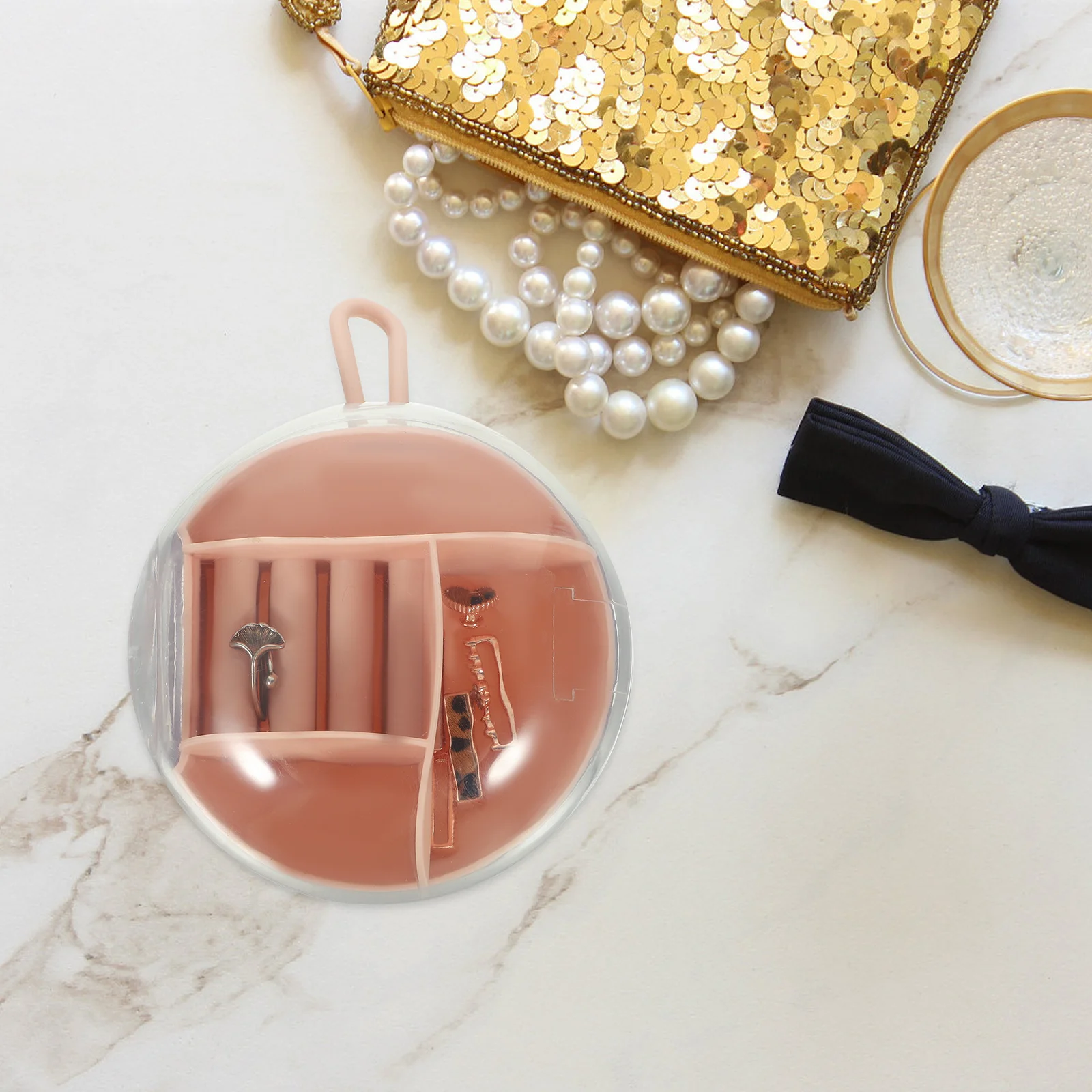 Travel Jewelry Case Small Organizer Earrings Rings Necklaces Storage Box Safe Reliable Elegant Design Small Jewelry Case