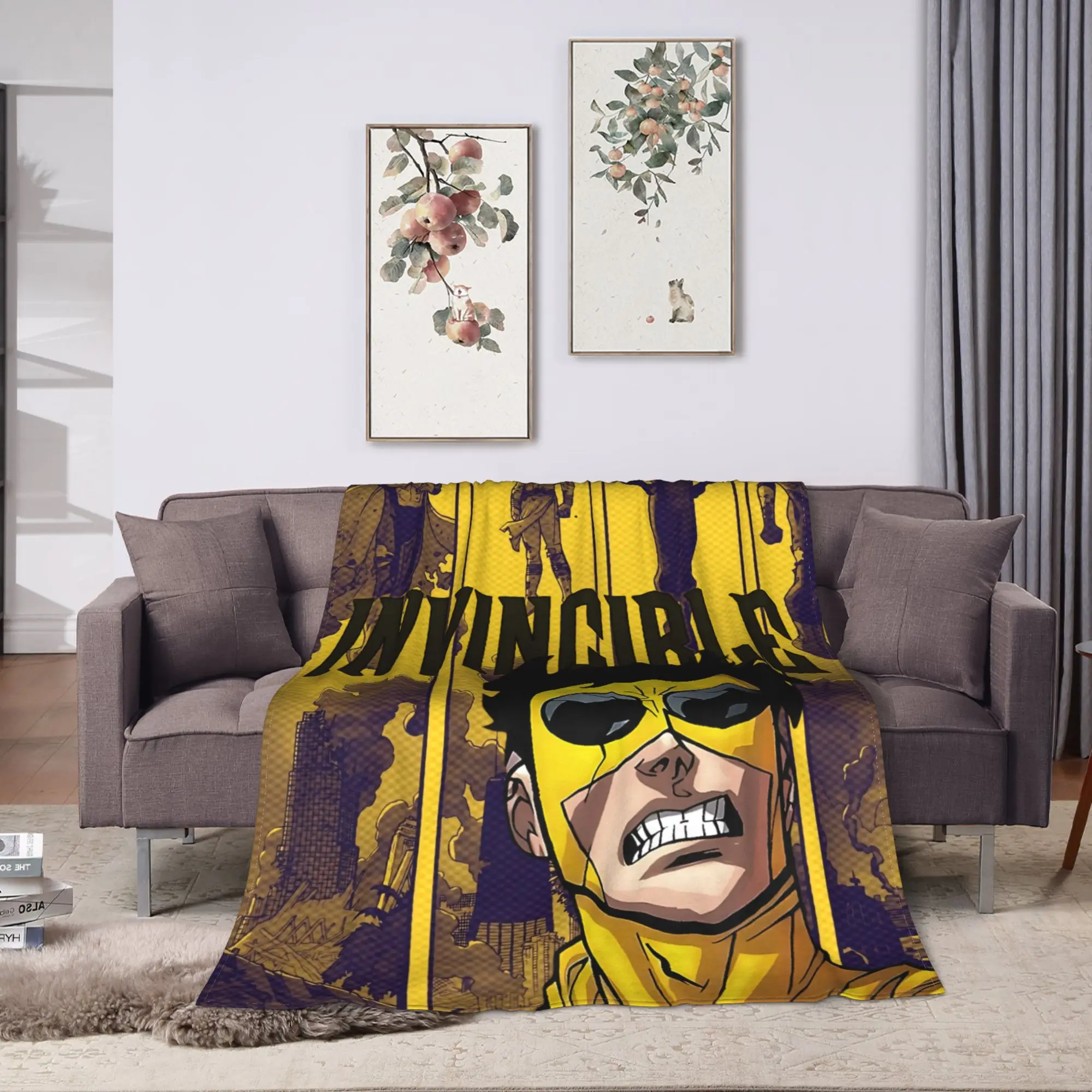 Invincible Thragg () Blanket  Camping Flannel Throw Blanket For Home Decor Warm Soft Custom Quality Bedspread Gift