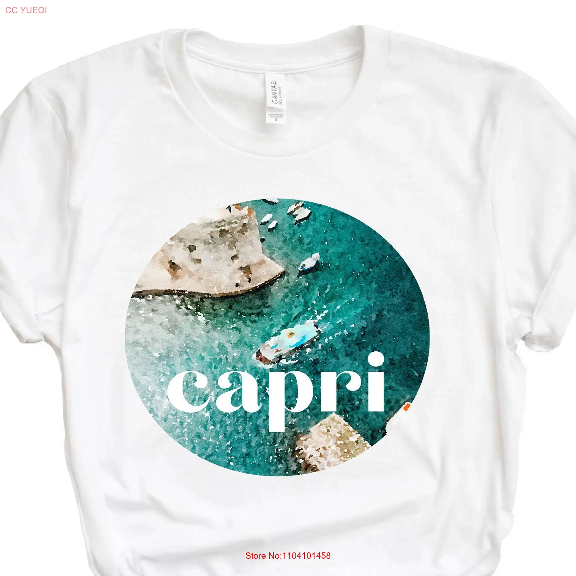 Capri shirt Italy T Italian Summer Travel Island Amalfi Coast Honeymoon UNISEX long or short sleeves