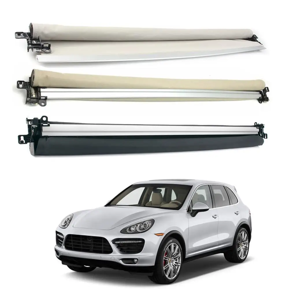 Car Sunroof Sunshade Sun Visor Curtain Cover Assembly For Porsche Cayenne 2011 2012 2013 2014 2015 2016 2017 Beige/Black/Grey