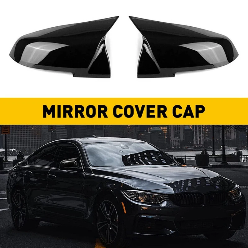 Car Glossy Black Rearview Side Mirror Cover For BMW M2 F30 F20 I3 X1 Side Door Rearview Cover Caps Car Styling