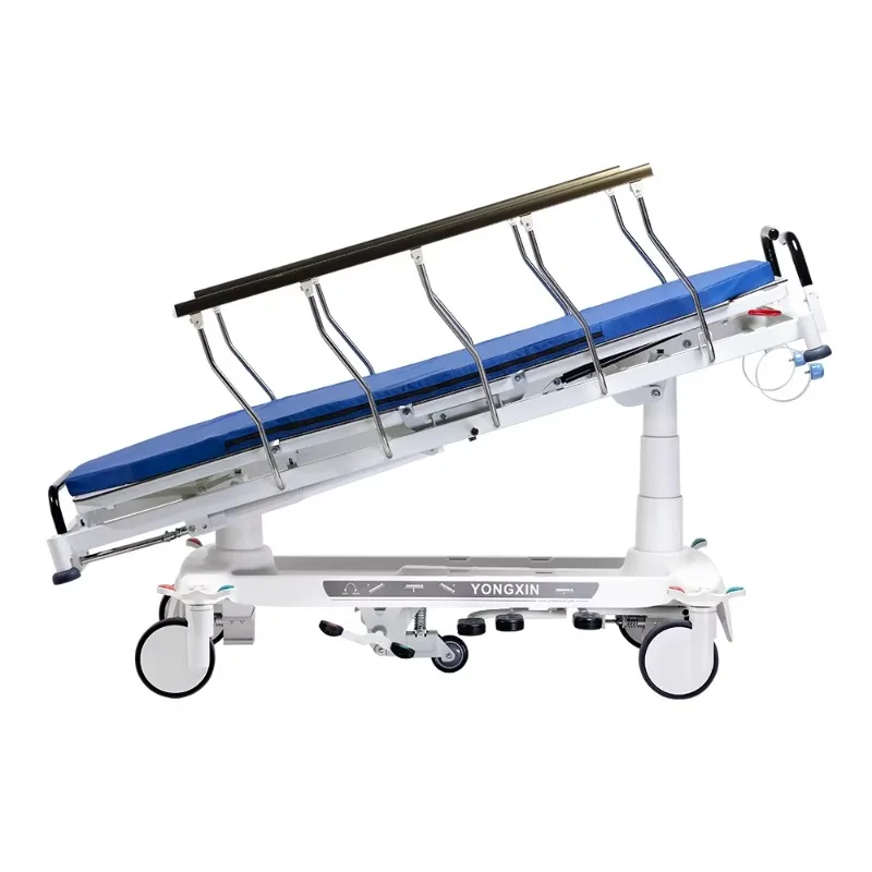 【Best-selling】Multifunctional Trolley Hydraulic Patient Transfer Cart Patient Transportation Trolley Emergency Hydraulic Stretch