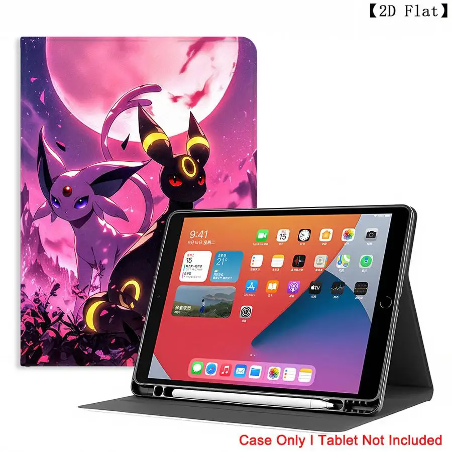 Case for Xiaomi Pad 6s Pro 7 Ultra Pad 5 6 7 8 Pro Redmi Pad SE K Pad 8.8 9.7 12.4 Inch With Pencil Holder Pokemons EEvees Anime