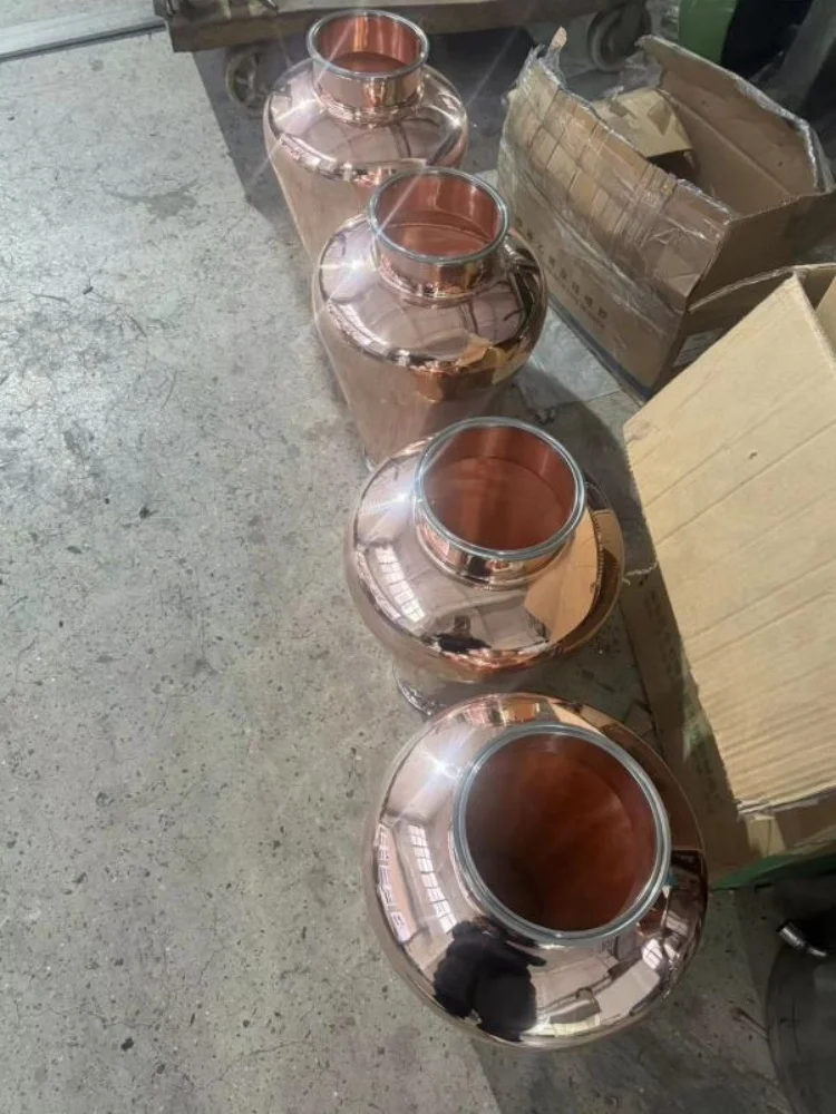 Copper Onion Head for Home Brewing of Brandy, Destilação, Capacete de uísque, 20 L Clamp, 3 pol, 76mm, OD 91mm, Espessura 2mm