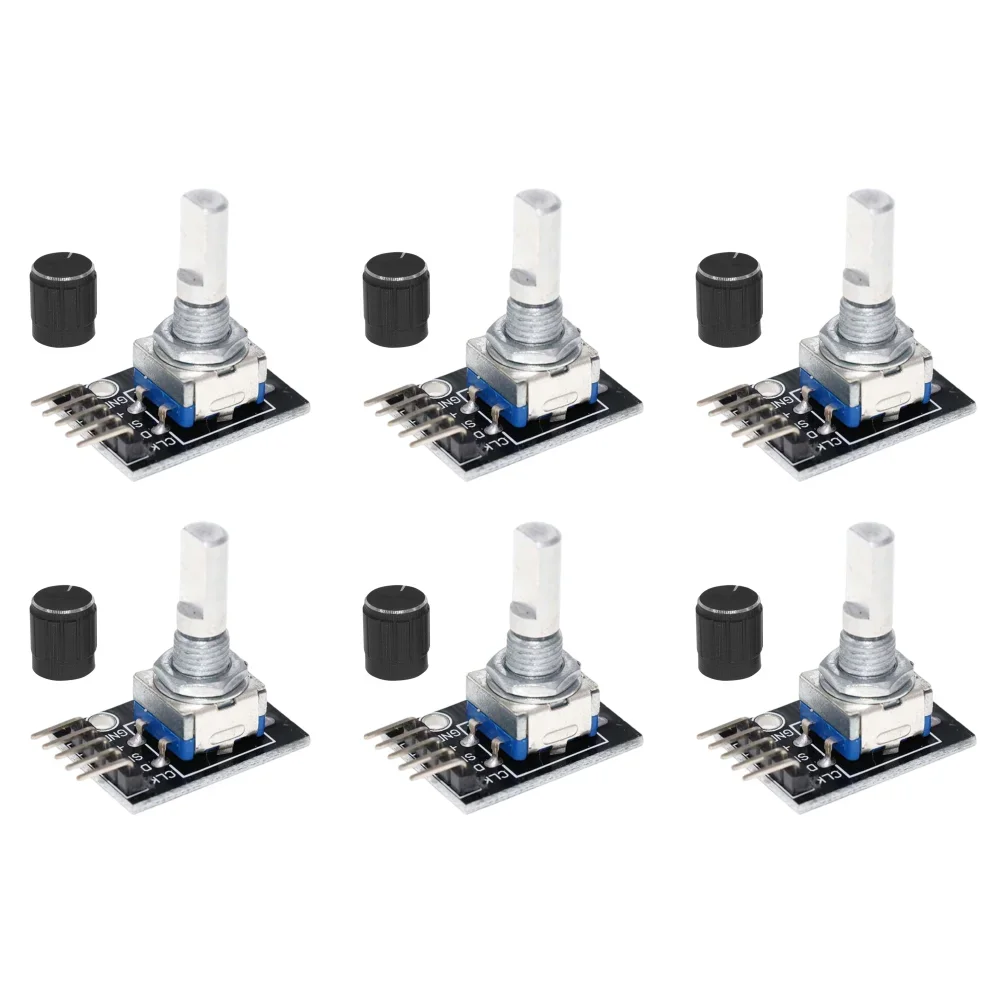 1–8 Stück KY-040 360-Grad-Drehgebermodul mit Knopfkappe, 5 V Ziegel-Sensor-Schalter-Entwicklungsplatinenmodul für Arduino