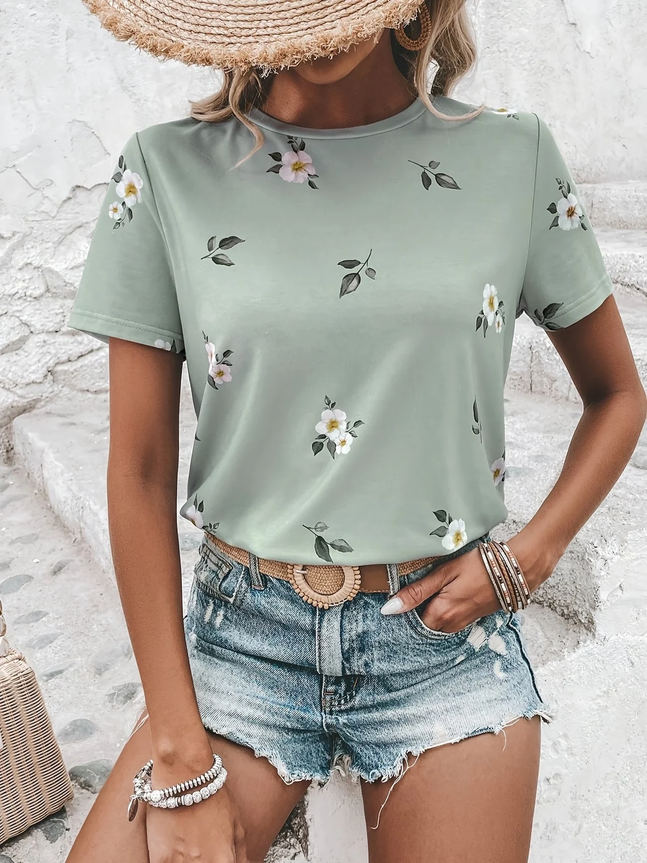 The bohemian layered landscape print with earthy tones and whimsical trees brings a rustic, artistic vibe—ideal for pairing with