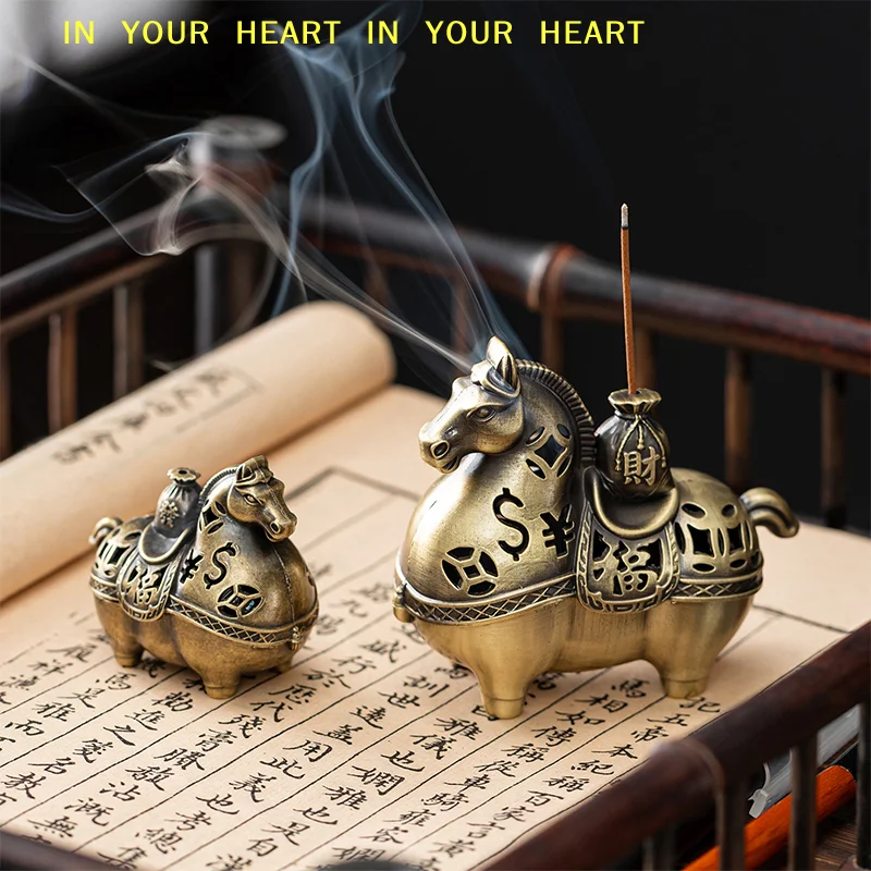 【X】Incense Plate Incense Burner Crafts Year Of The Horse Get Rich Incense Burner Aromatherapy Burner Sandalwood Burner