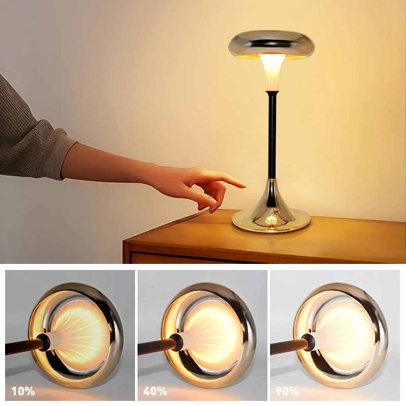 Dimmen Moderne Tragbare Restaurant Wohnzimmer Led Smart Cordless Tisch lampe Raum Lichter