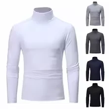 Men Underwear Tops Winter Clothes Thermal Shirt Autumn Winter Men's Long Sleeve T-shirt Tights High Neck Thin Slim Fit Sports