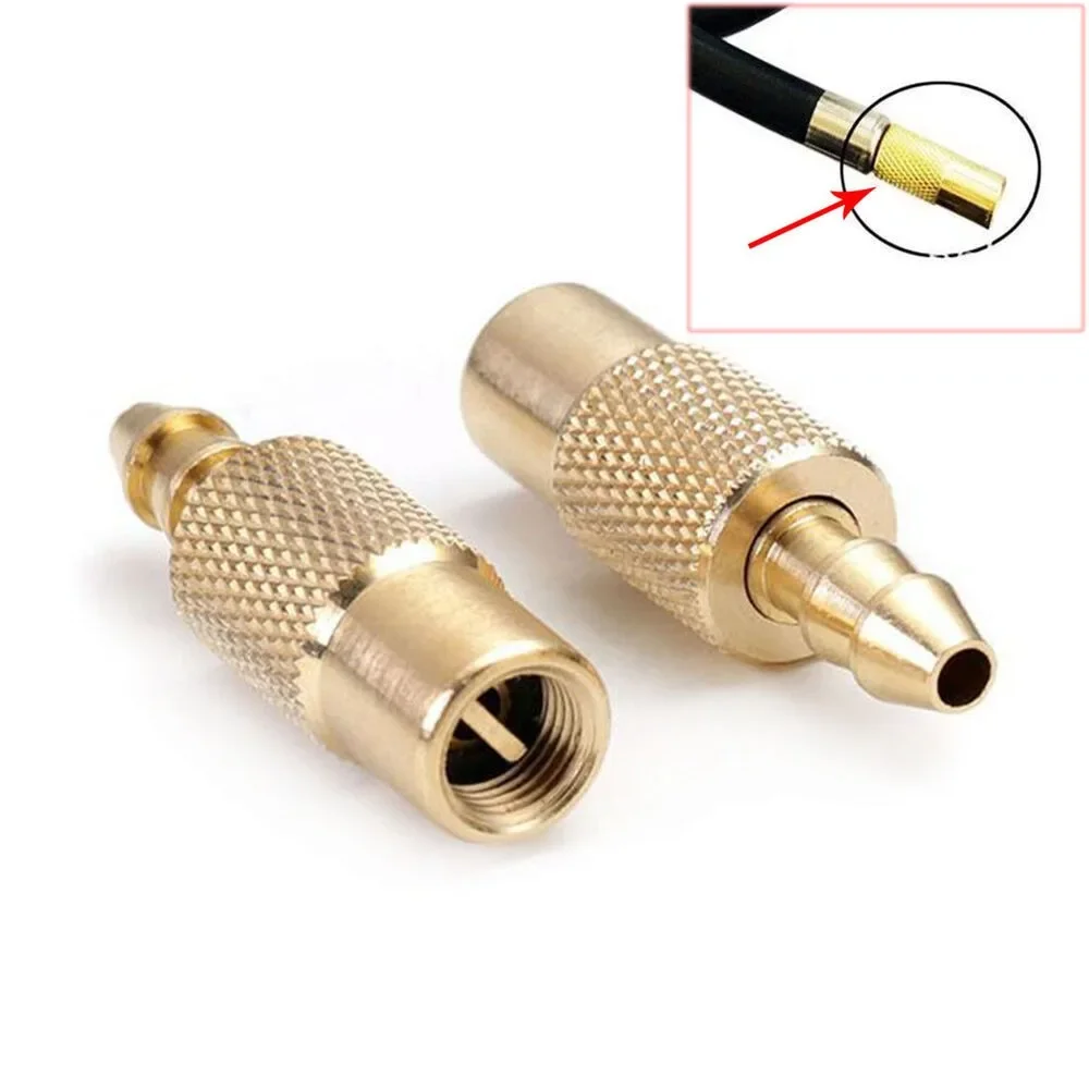 2pcs Car Tire Clamp Joint Connector Adapter Car 6mm Brass Tire Valve Joint Inflator Pump Valve Connector Clip Air Mouth