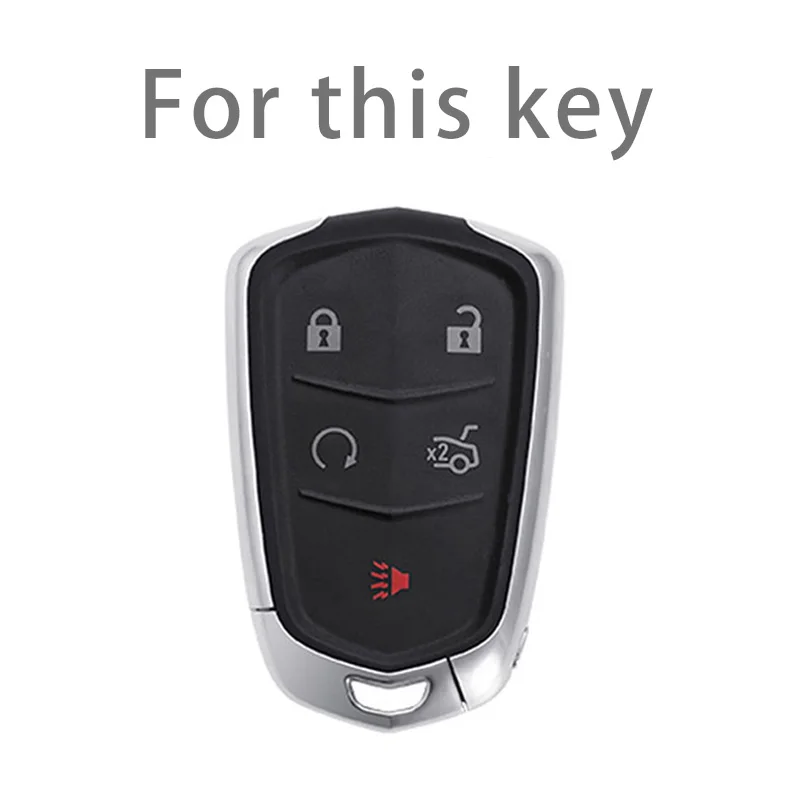 Para cadillac esv escalade cts xts srx ats ct5 xt5 xt6 xls 6d chapeamento tpu carro remoto chave caso capa protetora escudo fob