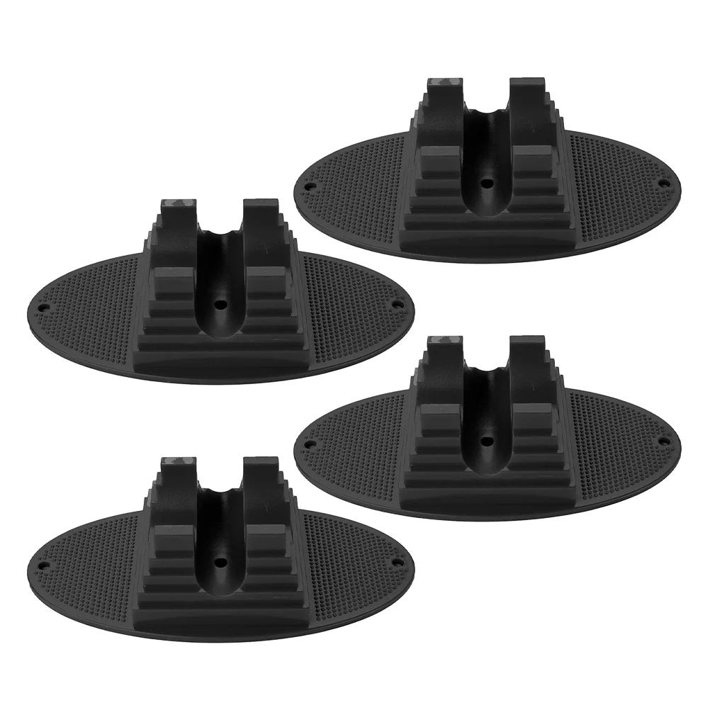 

4pcs Wheel Pads Bike Scooter Safety Black Color Tool Free Installation Universal Fit Accessories Scooter Stand Rack Parking