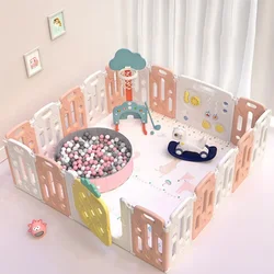 Convenient Baby Playpen Indoor Safety Fence Foldable Newborn Toddler Crawling Mat Small Amusement Park Kids Game Fence Barriers