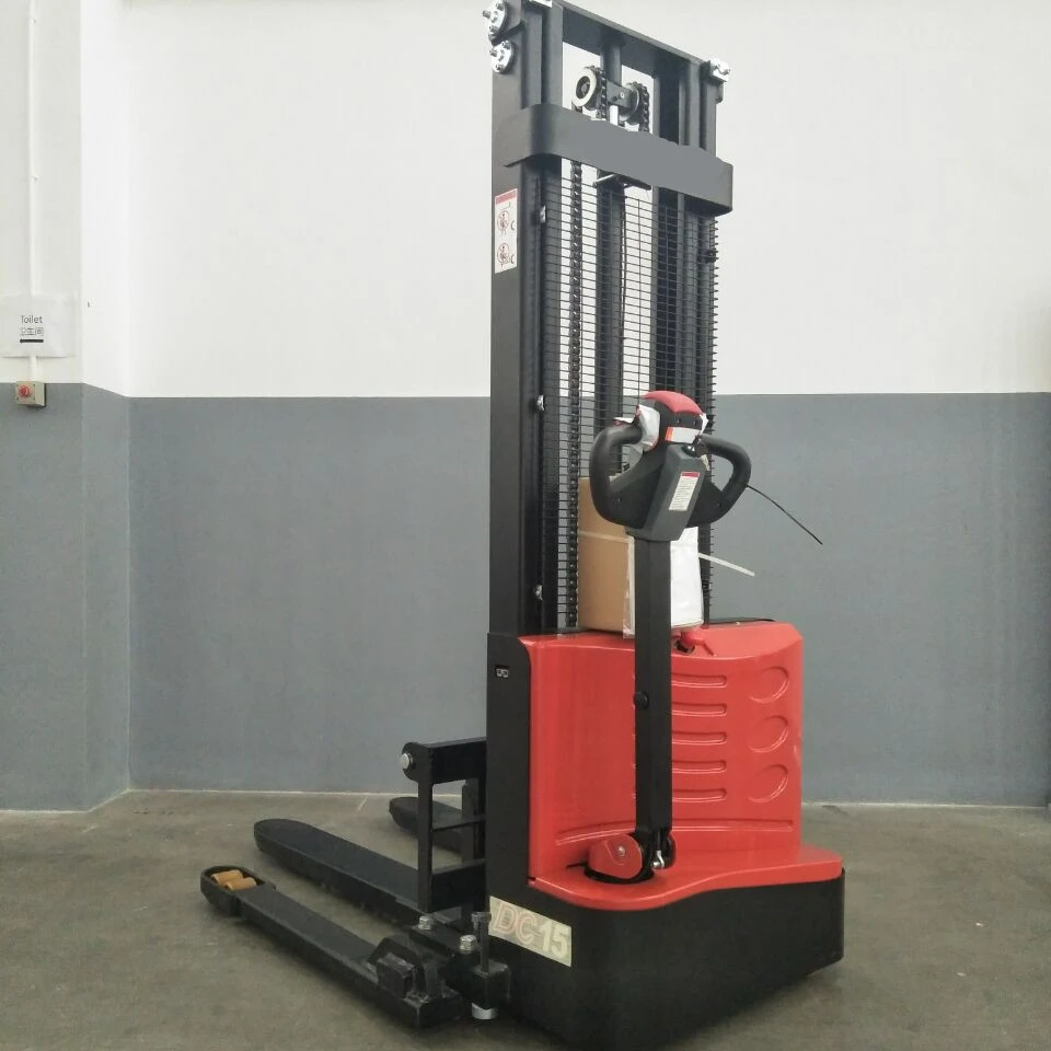 Full Electric Pallet Stacker Lift Height Electric Stacker 1200kg 1500kg  1600mm 2000mm 2500mm 3000mm 3500mm