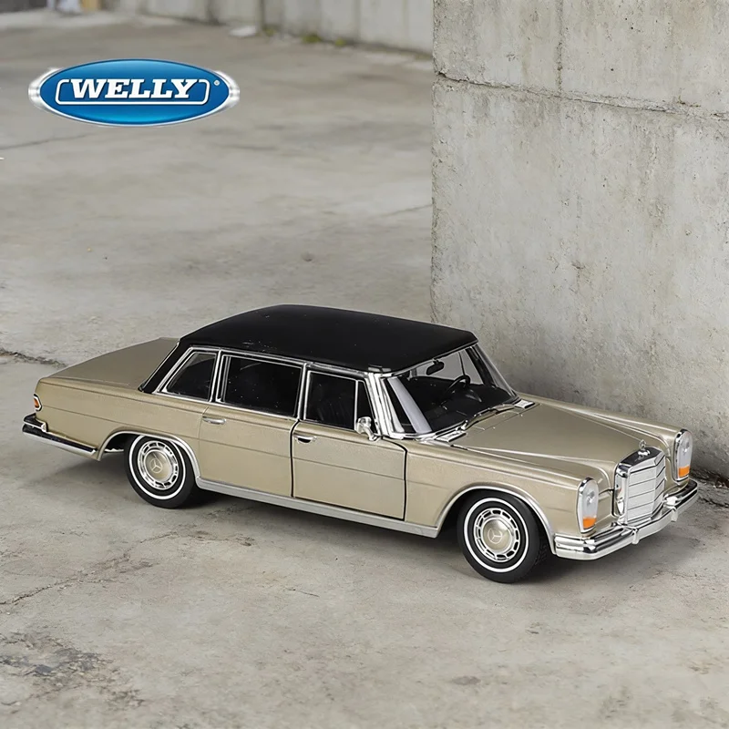 

WELLY 1:24 Mercedes-Benz 600, классическая модель автомобиля из сплава, литая под давлением металлическая игрушка, ретро старая модель автомобиля, коллекция моделирования, детский подарок