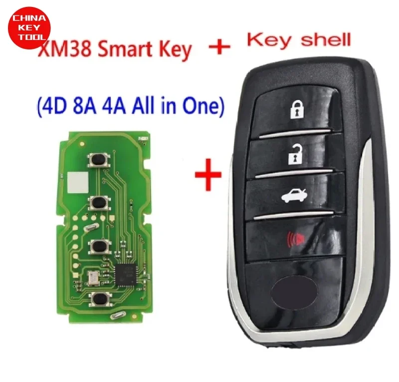 1PCS Xhorse XSTO01EN For Toyota XM38 Smart Key 4D 8A 4A All in One with for KEY TOOL Plus Max VVDI2 VVDI Mini Support Renew
