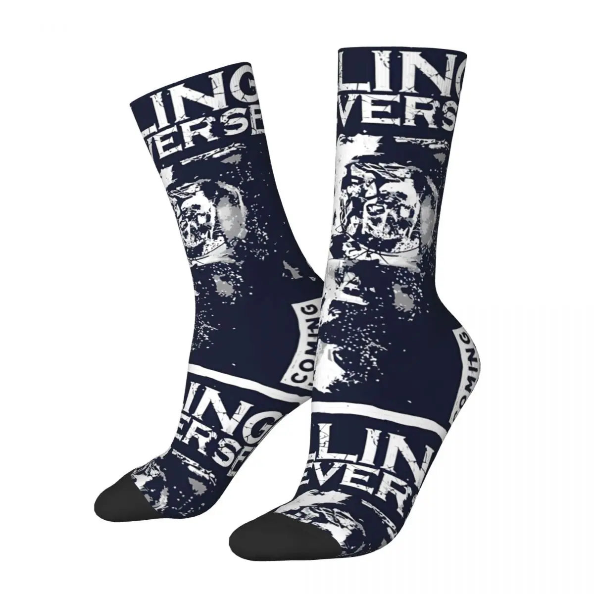 Hip Hop Retro Falling In Reverse Official Merchandise Spacewalk Crazy Men's compression Sock Unisex Falling In Reverse Crew Sock