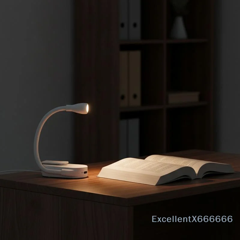 Portable Clip LED Reading Light USB Rechargeable Book Light Clip-on Bed Night Light Stepless Dimmable Eye Protection Desk Lamp