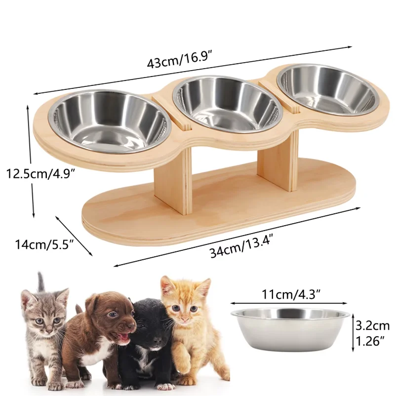 Large Capacity Dog Bowl Stainless Steel Pet Feeding Bowl Cat and Dog Food Drinking Bowl Metal Feeder Bowl Durable and Cheap