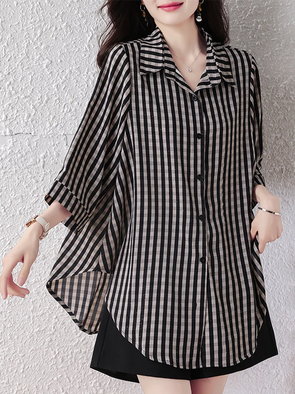 

Summer 2026 plus Size Fashionable Sun Protection Shirt Women's Versatile Slimming Meat Covering Women's Shirt Top