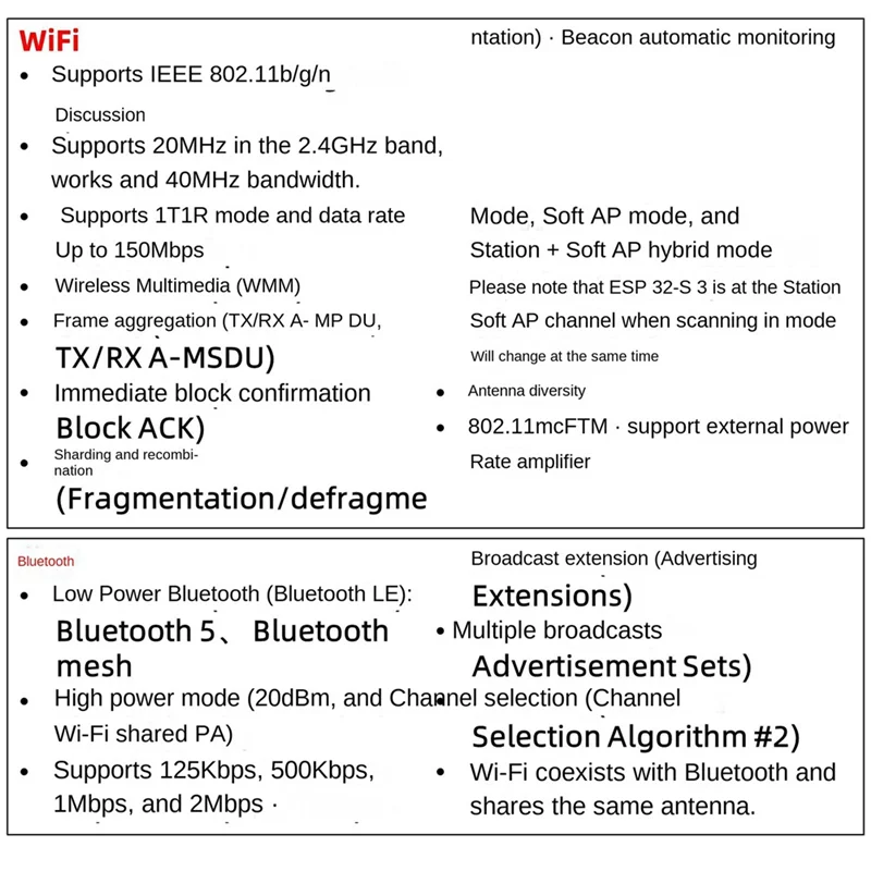 AU32-ESP32 ESP32-S3 WiFi+Bluetooth IoT Dual Type-C Development Board Core Board ESP32-C6-DevKitC-1 Development Board