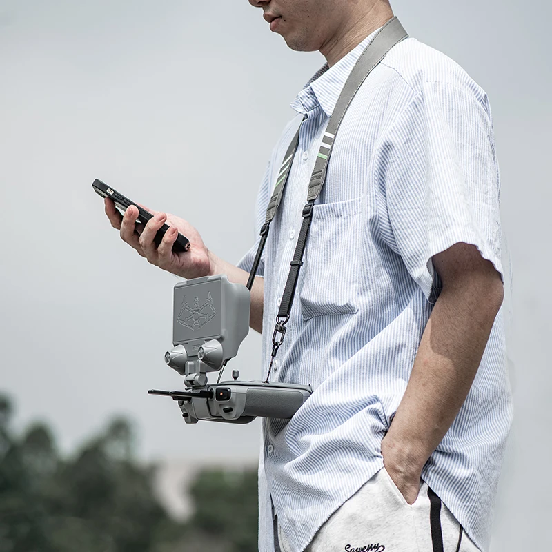 ل DJI AIR 3S/3/Mini 3/4 PRO الطائرة بدون طيار RC/RC2 تحكم عن بعد 2 في 1 شاشة المضادة للخدش الغطاء الواقي الشمس هود ظلة عدة