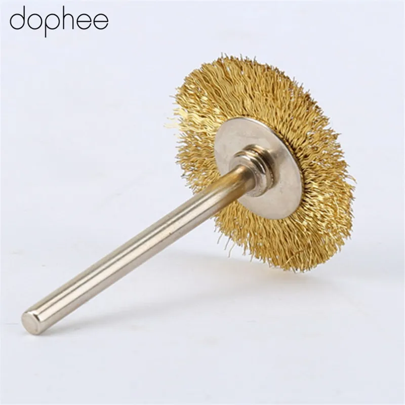 5Pcs Copper Wire Wheels 25mm Diameter Disc Dremel Accessories Brushes for Grinder Rotary Tool 3.17MM Shank Polishing Mini Drill