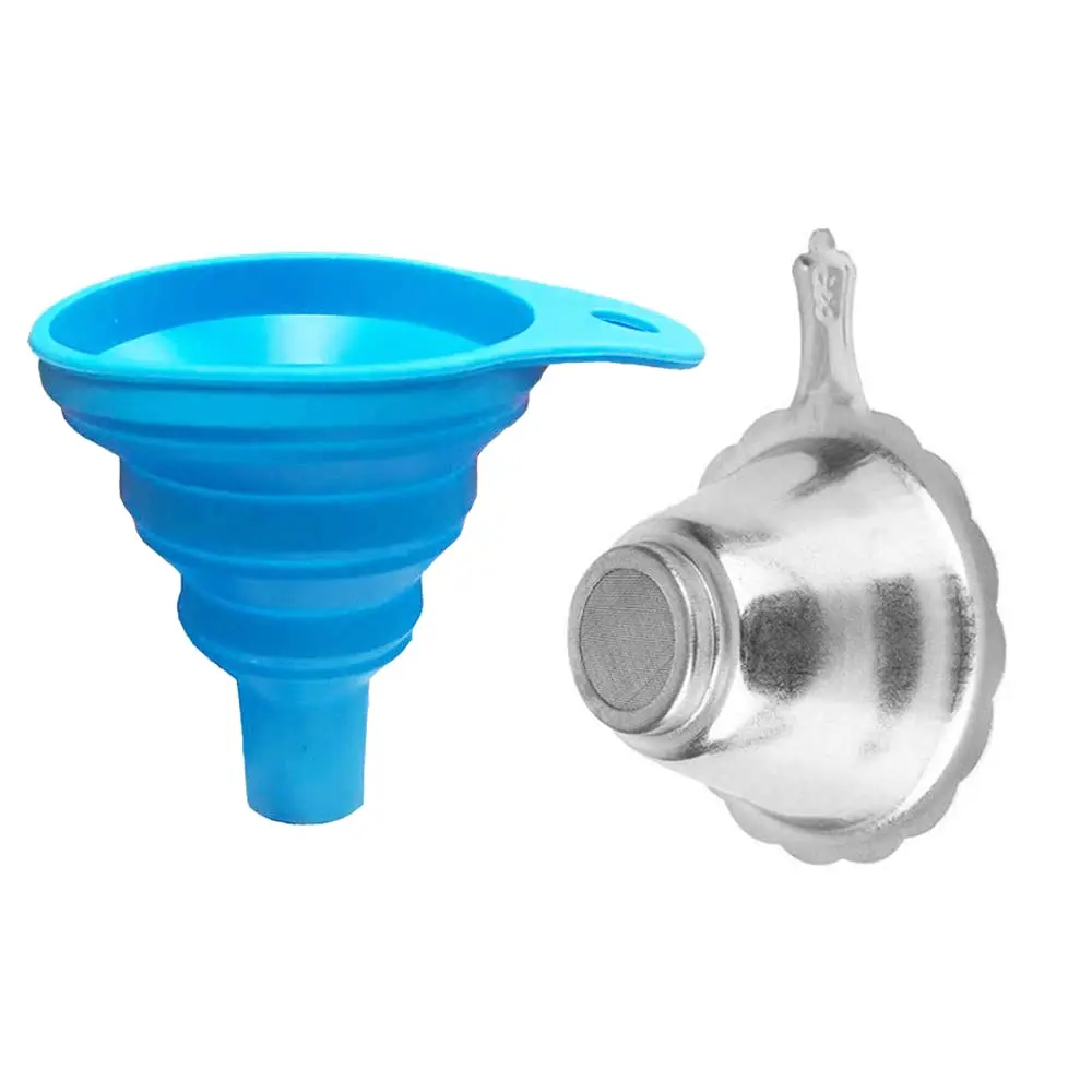 3D Printer Resin Filter Silicone Funnel Strainer + Stainless Steel Filter Funnel for 3D Printer Accessories