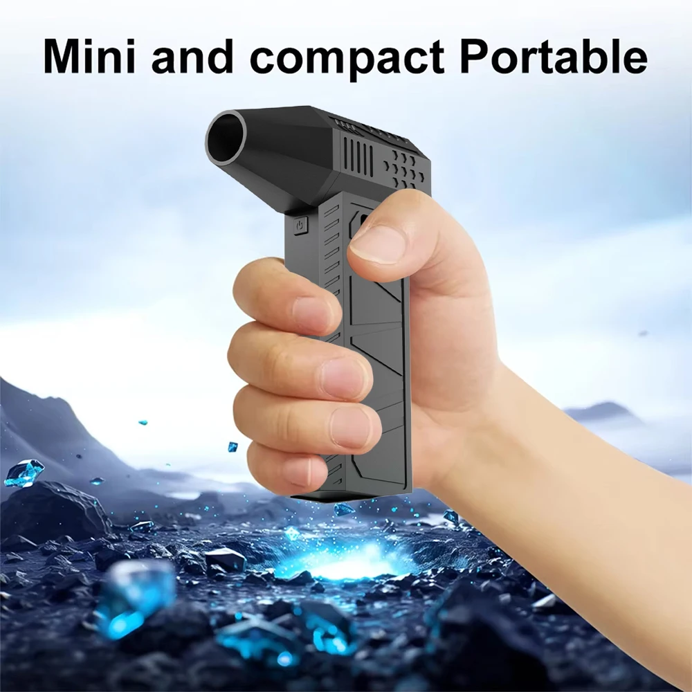 Portable Handheld fan Strong Wind 100 Gear Wind speed LED Digital Display Adjustable Turbo Portable Outdoor Handheld Fan 6000mAh