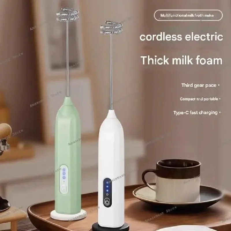 

electric milk foam machine stainless steel stirrer egg beater kitchen household baking coffee stirring stick electric egg beater