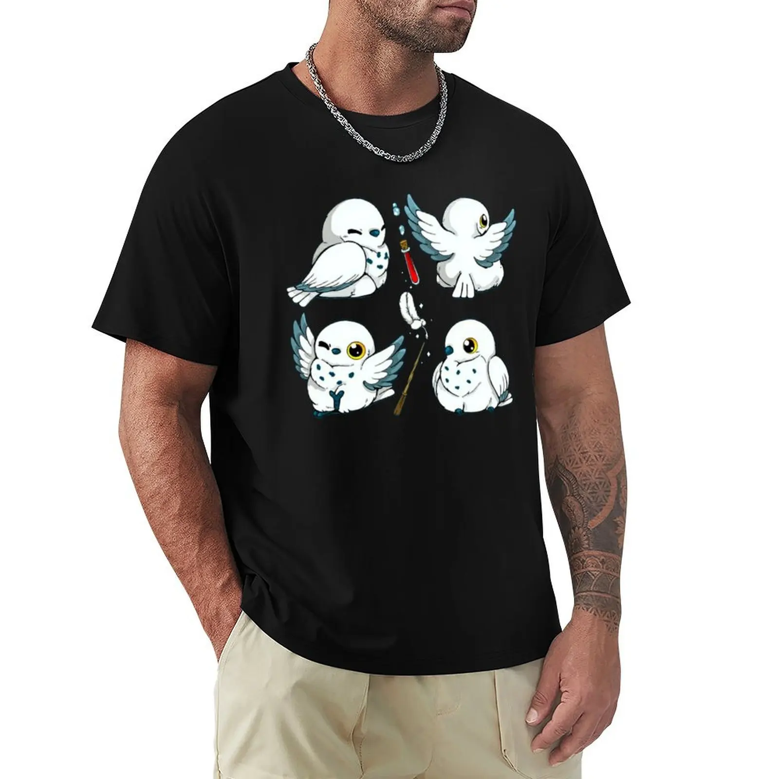 

cute n white owls T-Shirt Classic Graphic Short Sleeve Top