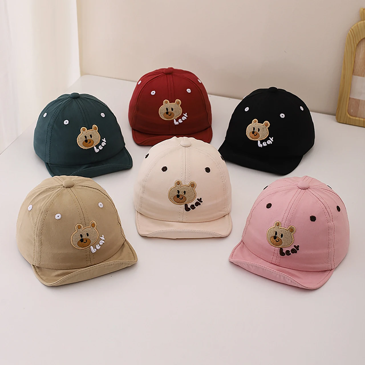Cute Baby Peaked Hat Soft Brim Baseball Hats Cartoon Duck Tongue Cap 6-12Month Infant Outdoor Sunshade Visors Kids Duckbill Caps