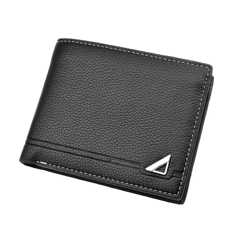 New Fashion Men'S Short Multi Bits Card Holder Wallet Elegant Business Casual Ultra Thin 3 Folds