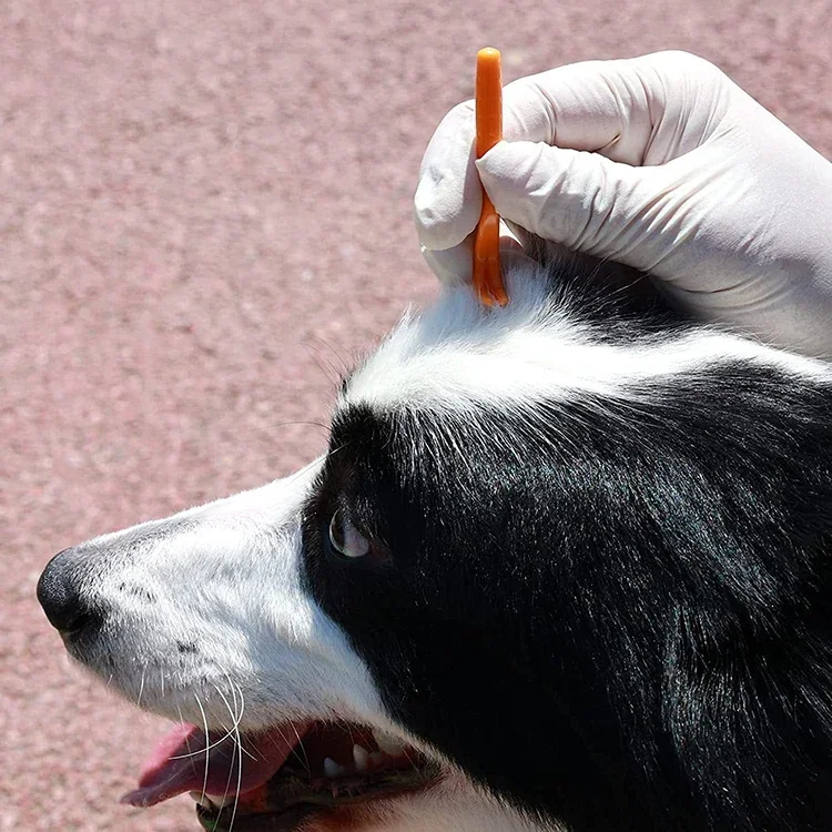 3er-Pack Flohentferner, Zeckenhaken, Zeckenzange, Zeckenentferner für Haustiere, Katzen und Hunde, Zeckenklemme, Zubehör, Milben- und Flohentferner für Hunde – Detail 5