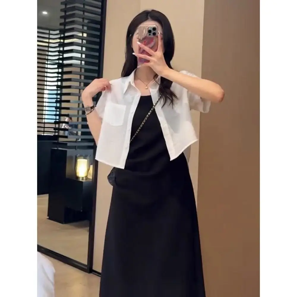 

Ele ort Length Ba Slit irt Women's Summer New Outerwear Open Cardigan Thin Sun Protection Top Korean Sle Loose Fit