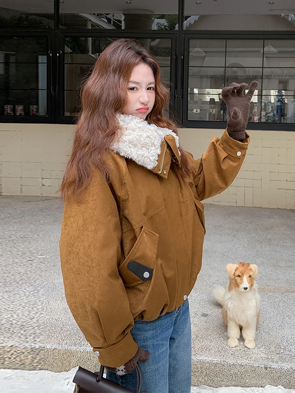 

Fluffy Parka Sle Women's down Jaet ort Thiened Warm White Du Feather Coat Casual Loose Fit Eco-friendly Material