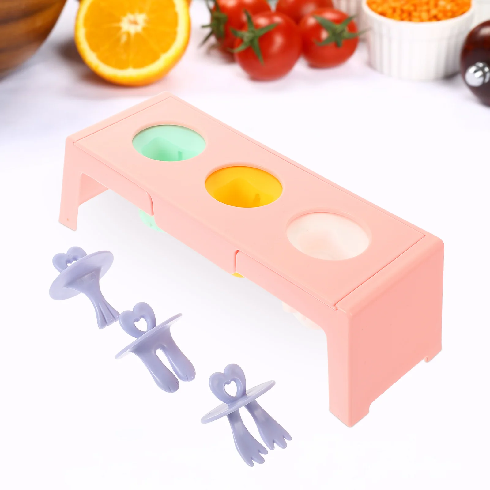 

Cartoon Silicone Mold Lollipop Molds Toddler Ice Cream Freezer Popsicle for Summer Silica Gel Holder Lollipops