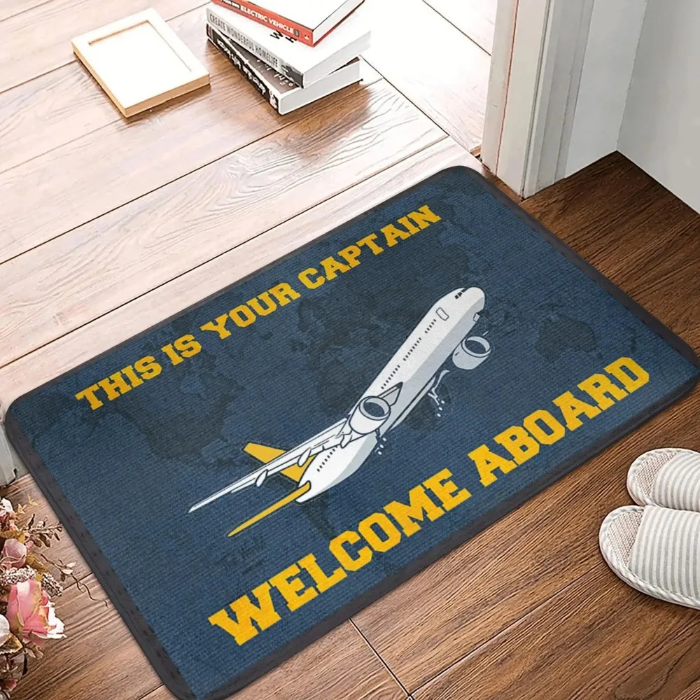 Retro Aviation Airplane Printed Door Mat, Soft and Comfortable Welcome Carpet That Is Easy To Clean, Home Living Roomdoor Mat