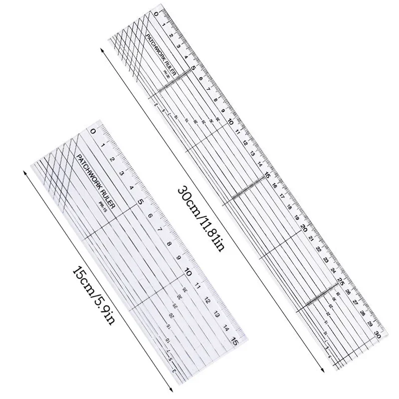 1Pc Patchwork Ruler Quilting Sewing Ruler Fabric Cloth Cutting Ruler Drawing Rulers Tailor Sewing Accessories DIY Measuring Tool