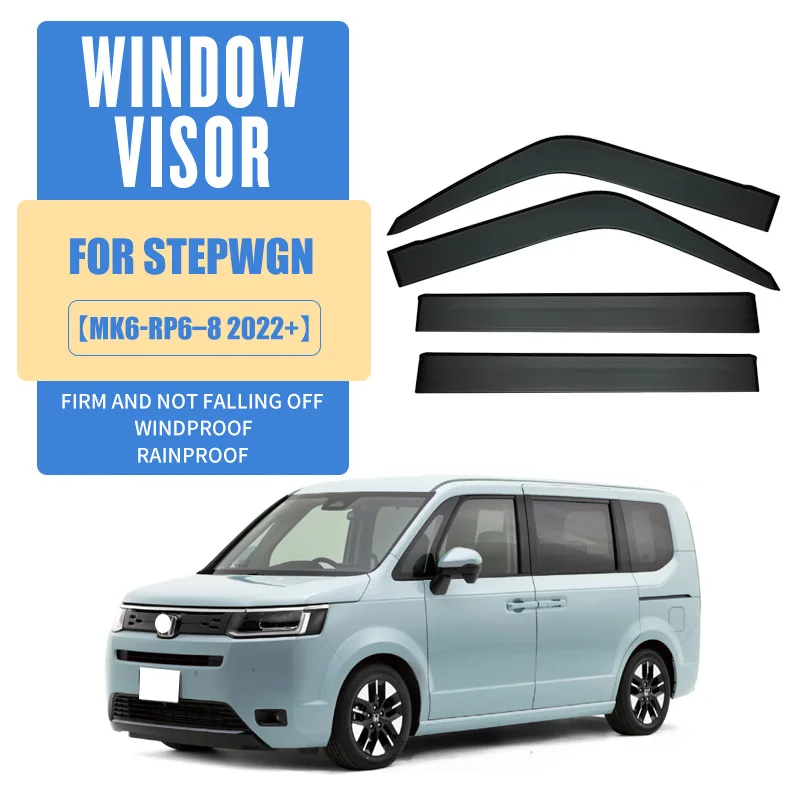 Car Window Visors For 2005-2023 Honda Stepwgn Rain Guards Weathershields Sun Rain Deflectors Accessories