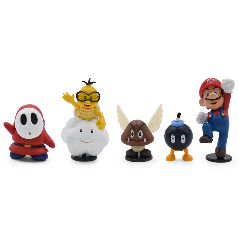 Mario Bros Figura Set, Sapo Princesa Peach Luigi Yoshi Daisy Bowser Wario Donkey Kong Koopa Troopa, Coleção de PVC Brinquedo