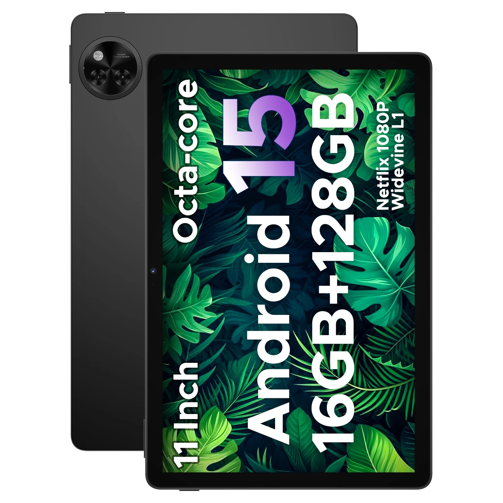 DOOGEE U11 Android 15 tablette 11 Ultra-clair 90Hz affichage 4GB RAM 128GB ROM 8580mAh batterie double haut-parleur prend en charge Widevine L1