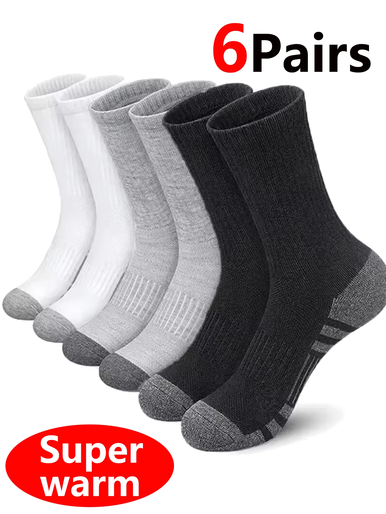 12 Paar Herren-Outdoor-Gym-Socken, hochwertig, bequem, weich, rutschfest, für Fußball, große Größe, neuer Stil