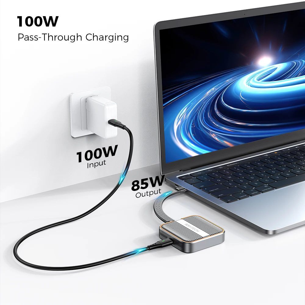 Aluminum 3-in-1 Phone Magnetic SSD Enclosure with PD100W Type-C 10Gbps Data Transmission for M.2 NGFF & NVMe PCle with 2230/2242