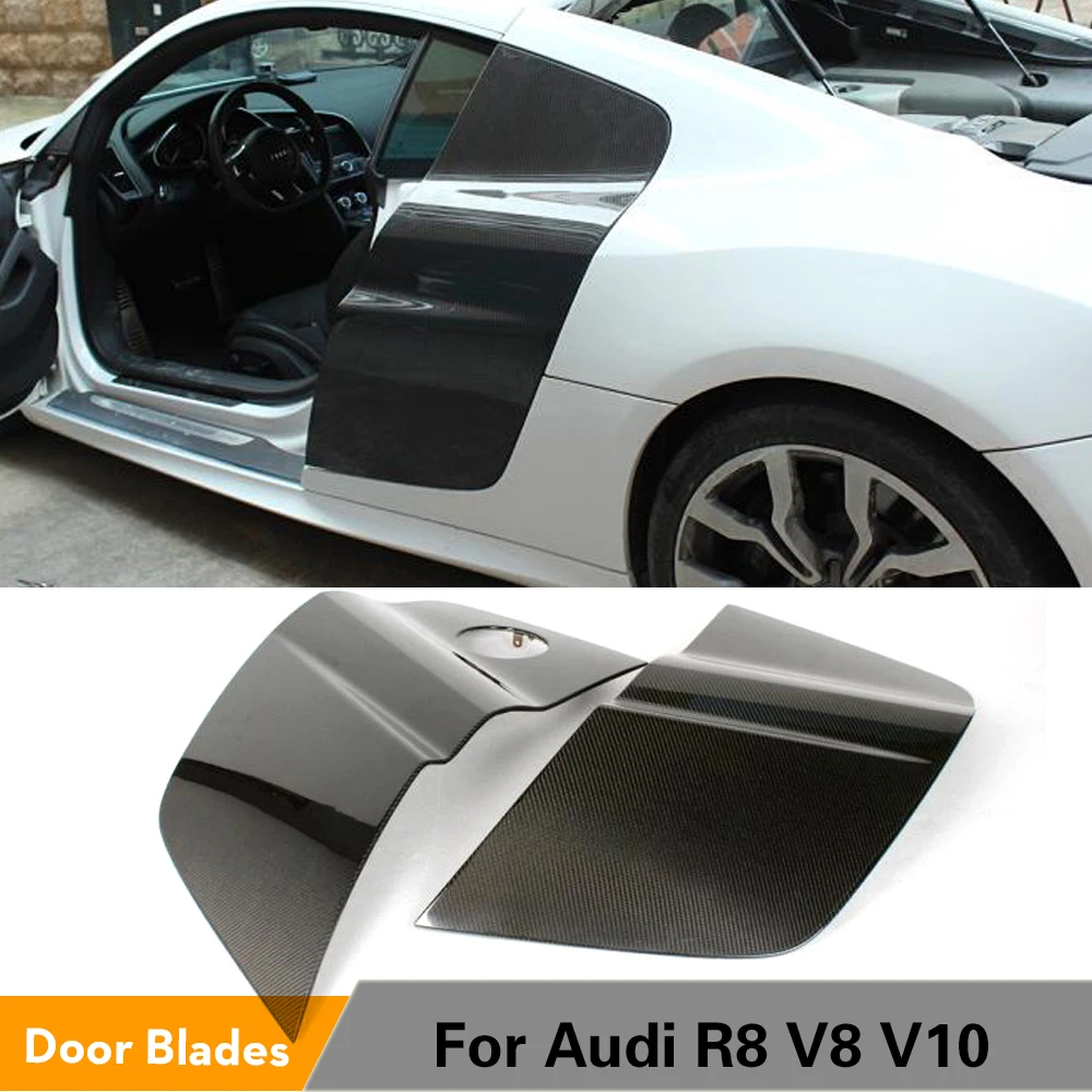 

1Pair Carbon Fiber / FRP Black Side Door Blade Fenders Guard Plates for Audi R8 V8 V10 Coupe 2-Door 2008 - 2015