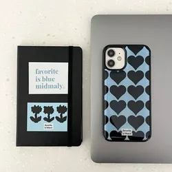 Korean Luxury Glossy Love Heart Phone Case For iPhone 16 Pro Max 15 Pro 14 13 12 11 Pro X Xr Xs max Mini 7 8 Plus Y2K Phone Case
