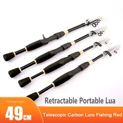 Carbon Lure Fishing Rod 1.6m 1.8m 2.1m 2.4m Ultralight Telescopic Spinning Casting Fishing Rod for Trout Bass Jigging 4-10lb