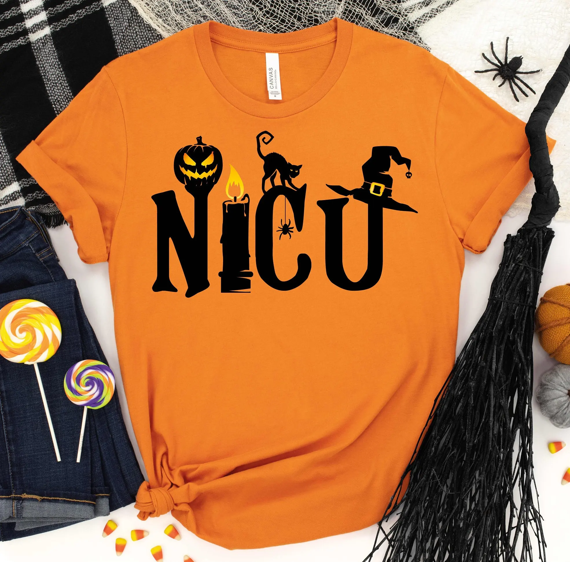 Nicu Nurse Halloween T Shirt Neonatal Intensive Care Unit Hospital Party Spooky Fall