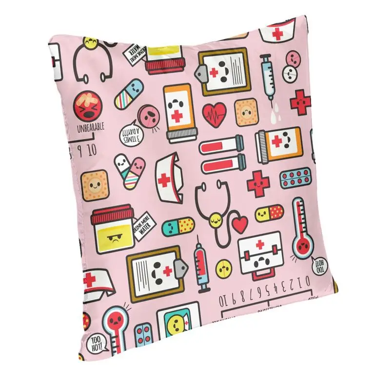 Enfermera En Apuros Doctor Nurse Medicine Square Pillow Cover Home Decorative Cushions Throw Pillow Car Double-sided Printing