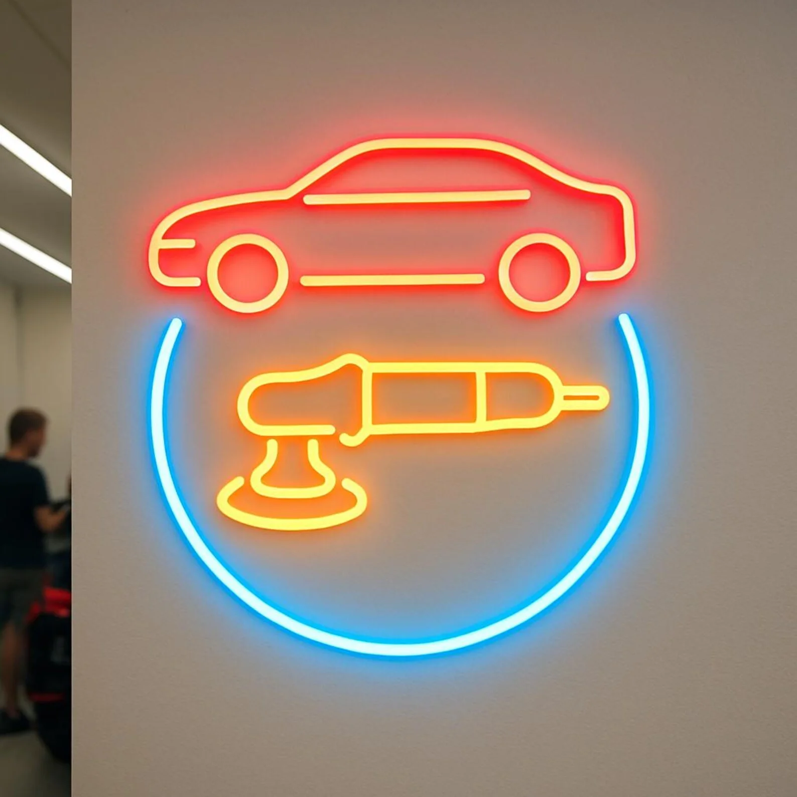 تلميع والورنيش استعادة ستوديو النيون تسجيل، تفصيل ضوء الاستوديو، تلميع السيارات بقيادة تسجيل، سيارة النيون ديكور